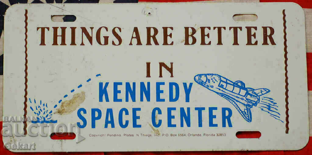 Μεταλλική επιγραφή KENNEDY SPACE CENTER ΗΠΑ