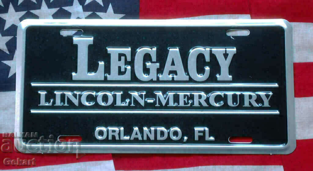 Metal Plate LEGACY LINCOLN MERCURY USA