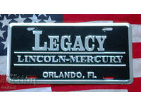 Placa metalica LEGACY LINCOLN MERCURY USA