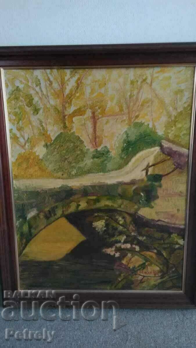 Old painting with price 150.00 BGN | € 76.69 Old painting with price 150.00 BGN | € 76.69