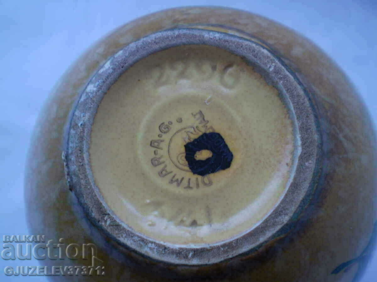 Доставка на Стара ръчно рисувана кана DITMAR-A-G маркирана Доставка на Стара ръчно рисувана кана DITMAR-A-G маркирана