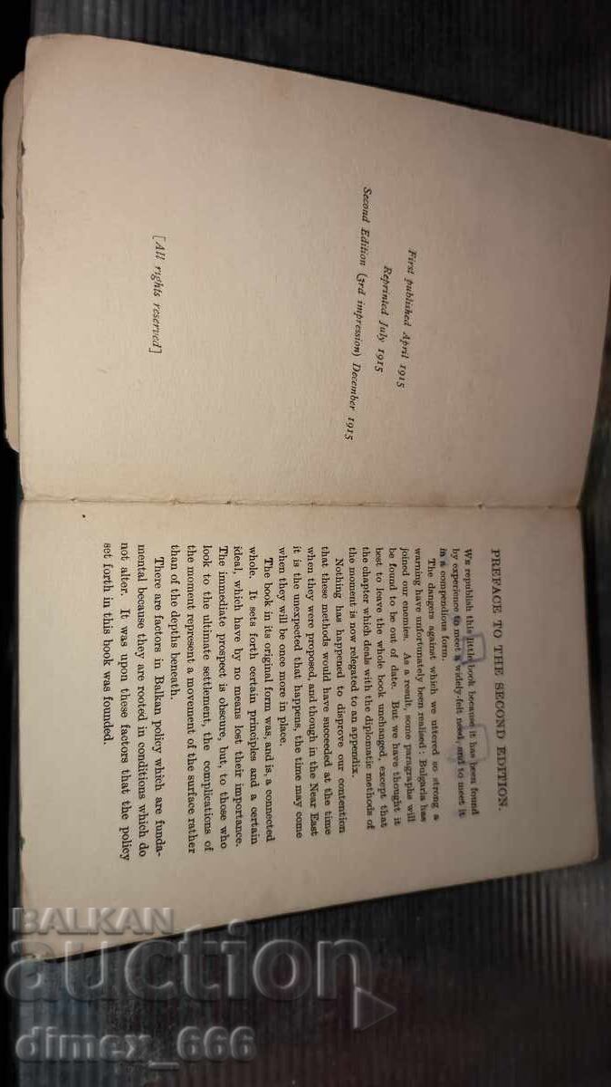 Auction  The war and the Balkans (1915) Noel Buxton, M.P., & Charles