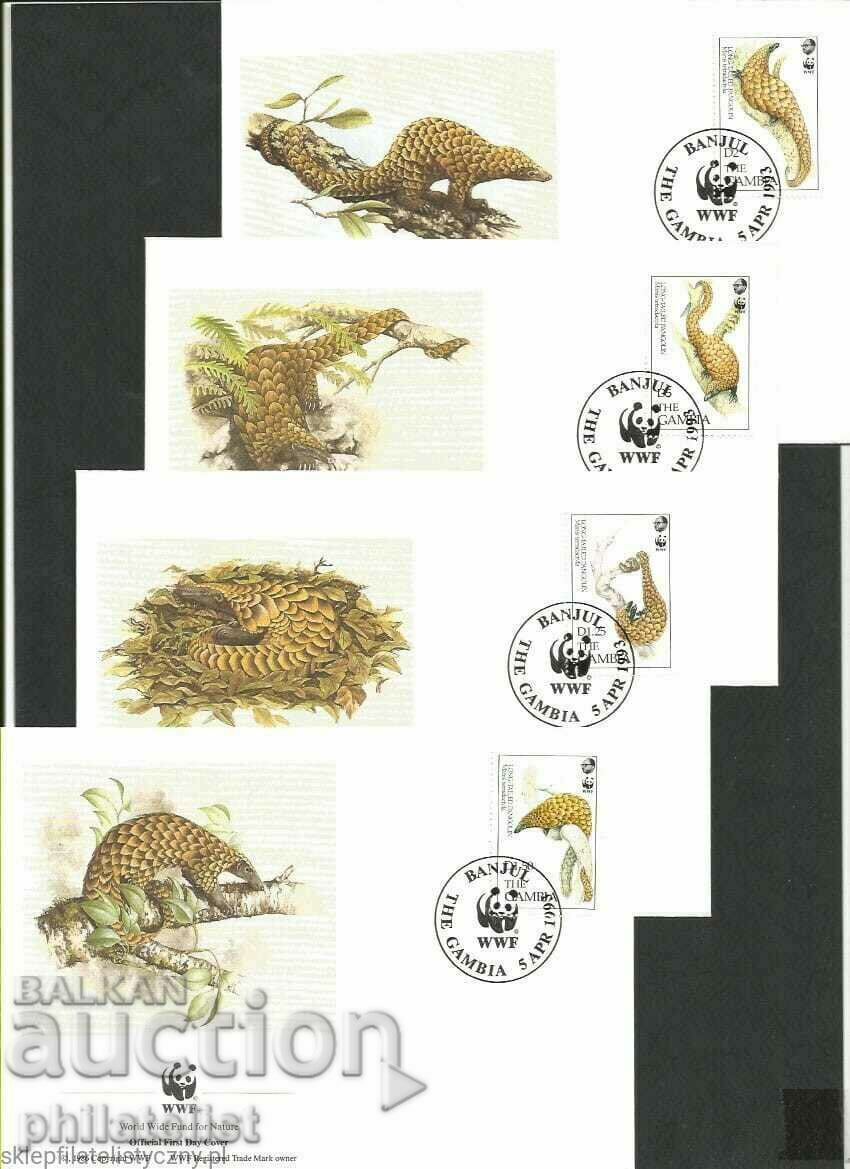 Gambia 1993 - 4 pieces FDC Complete series - WWF