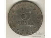 + Iugoslavia 5 dinari 1945