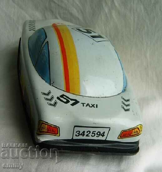 Delivery of Old tin toy car trolley taxi "Foreign" taxi Delivery of Old tin toy car trolley taxi "Foreign" taxi