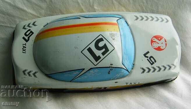 Old tin toy car trolley taxi "Foreign" taxi - 5 Old tin toy car trolley taxi "Foreign" taxi - 5