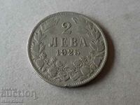 2 leva 1925 year NO CHARACTER Kingdom of Bulgaria #16