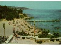 Стара картичка - Курорт Дружба, Централният плаж