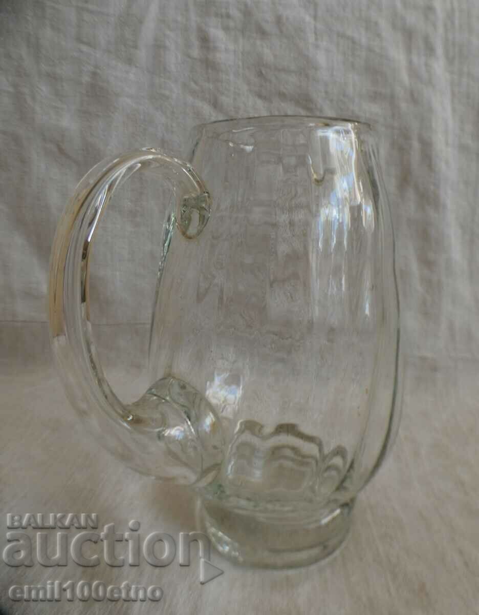 Παράδοση Παλιά γυάλινη κανάτα κρασιού - χειροποίητη Παράδοση Παλιά γυάλινη κανάτα κρασιού - χειροποίητη