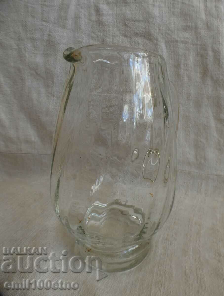 Παλιά γυάλινη κανάτα κρασιού - χειροποίητη - 5 Παλιά γυάλινη κανάτα κρασιού - χειροποίητη - 5