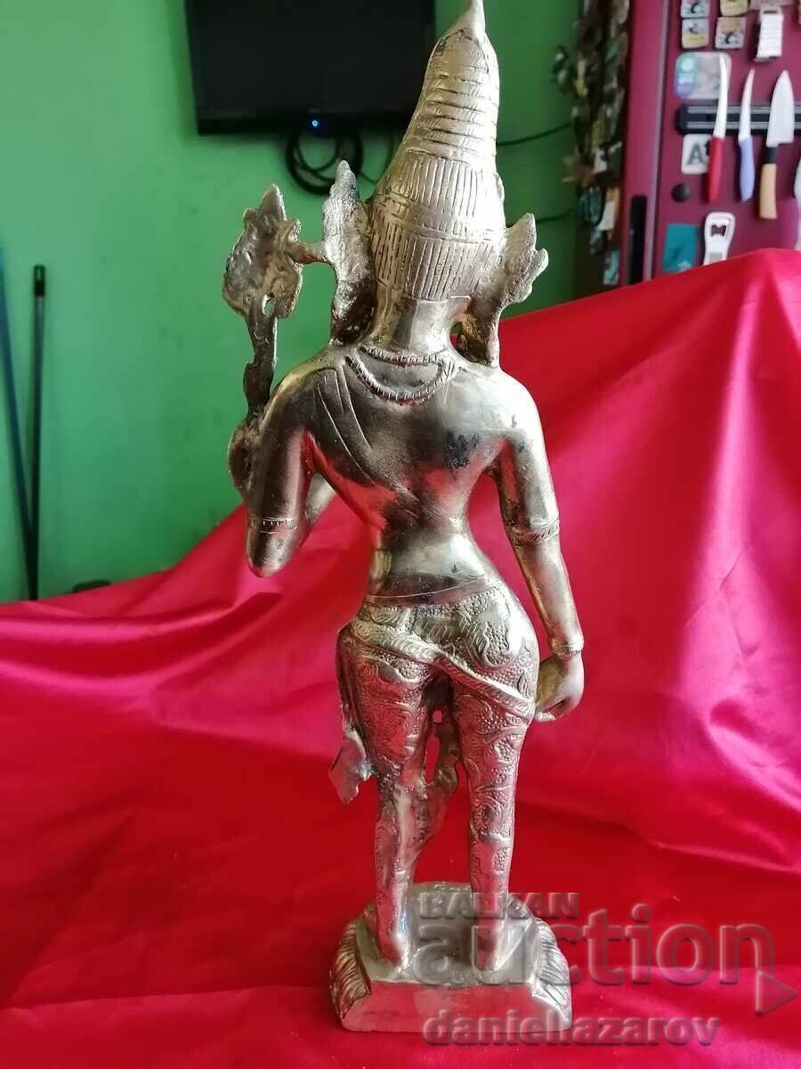 Large Bronze Hindu Goddess Parvati Statue - 5 Large Bronze Hindu Goddess Parvati Statue - 5