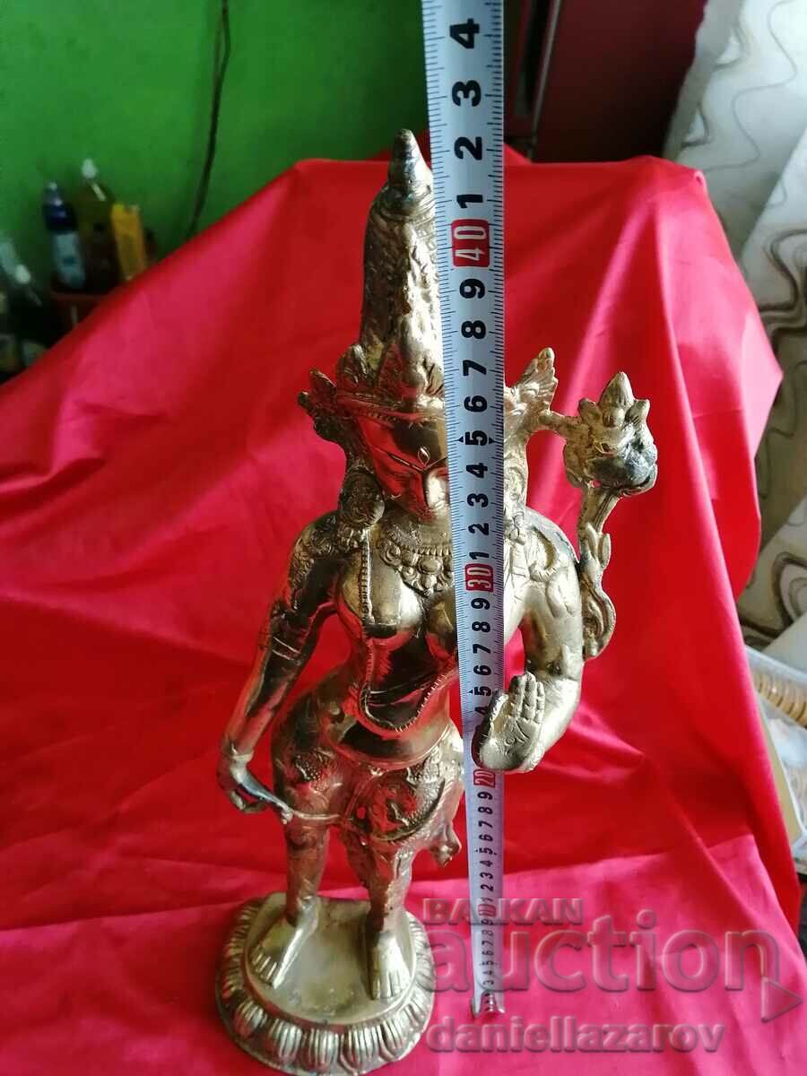 Large Bronze Hindu Goddess Parvati Statue - 6 Large Bronze Hindu Goddess Parvati Statue - 6