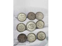 9 pcs. turkish ottoman coins, coin top quality