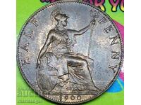 Marea Britanie 1/2 Penny 1900 Victoria Bronz