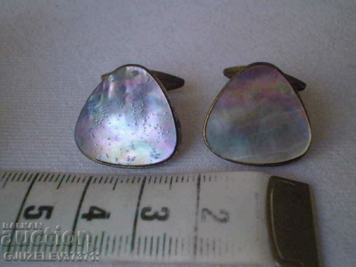old mexican mother-of-pearl cufflinks - 5 old mexican mother-of-pearl cufflinks - 5