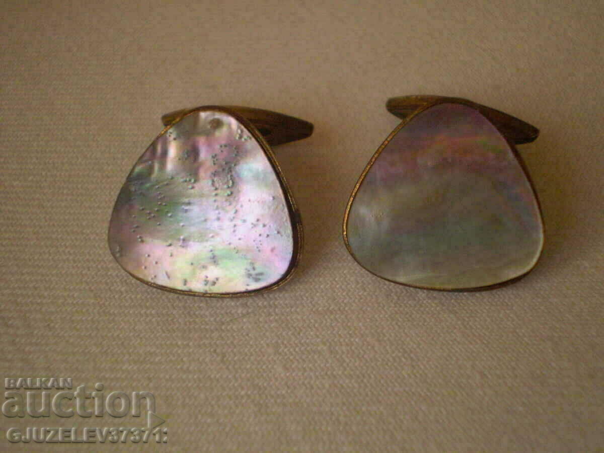 old mexican mother-of-pearl cufflinks - 7 old mexican mother-of-pearl cufflinks - 7