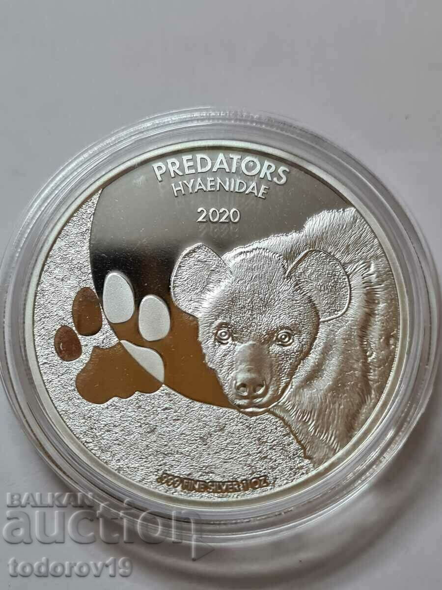 Auction 1 oz Silver Giants Ice Age-Hyena 2020 Auction 1 oz Silver Giants Ice Age-Hyena 2020