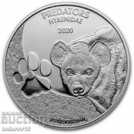 1 oz Silver Giants Ice Age-Hyena 2020 1 oz Silver Giants Ice Age-Hyena 2020
