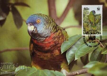 Auction Island of Saint Lucia 1987 4 pieces Cards Maximum - WWF Auction Island of Saint Lucia 1987 4 pieces Cards Maximum - WWF