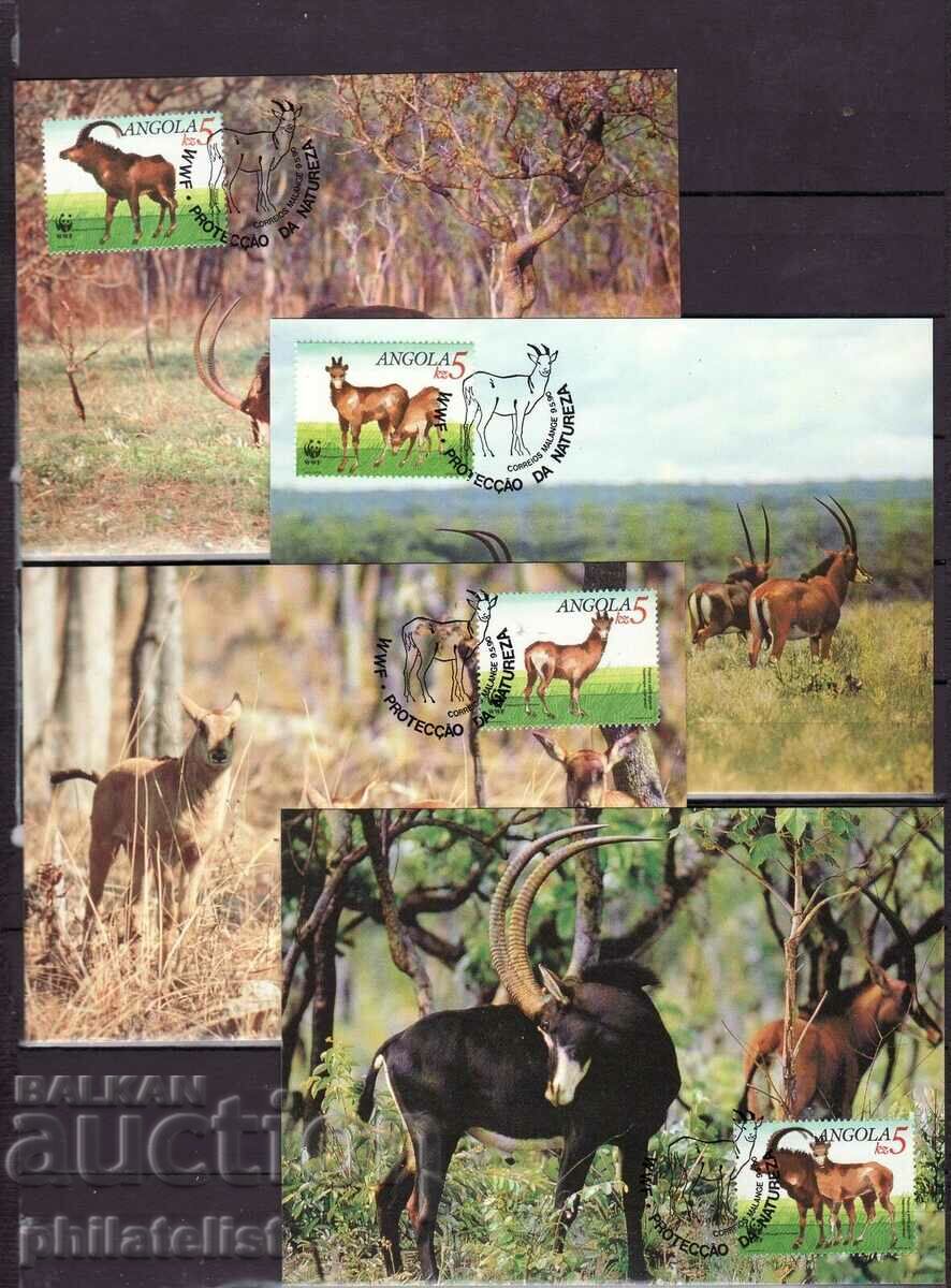 Angola 1990 - Maxim 4 cărți - WWF