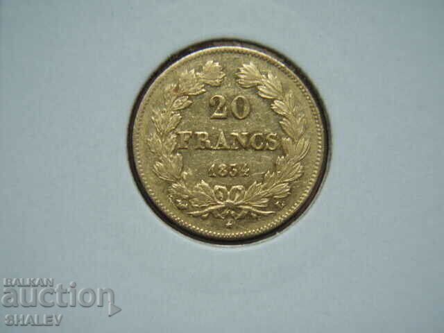 20 Francs 1834 L France - AU (gold) with price 2089.89 BGN | € 1068.54