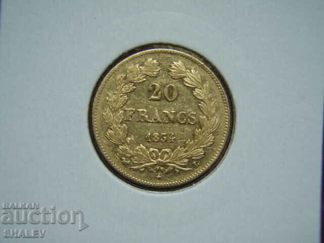 20 franci 1834 L Franța (20 franci Franța) - AU (aur)