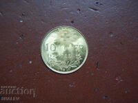10 Francs 1922 Switzerland - AU/Unc (gold)