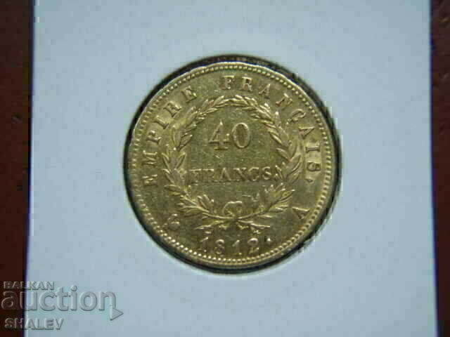 Licitație 40 de franci 1812 A Franța (Franța) - XF/AU (aur) Licitație 40 de franci 1812 A Franța (Franța) - XF/AU (aur)