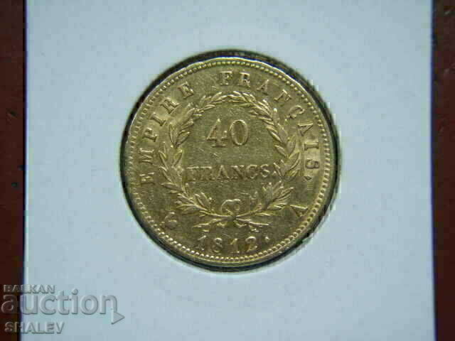 40 de franci 1812 A Franța (Franța) - XF/AU (aur) 40 de franci 1812 A Franța (Franța) - XF/AU (aur)