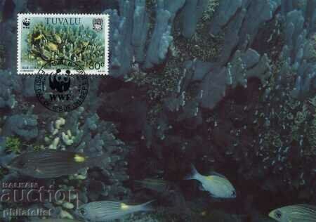 Delivery of Tuvalu 1992 - 4 cards Maximum - WWF Delivery of Tuvalu 1992 - 4 cards Maximum - WWF