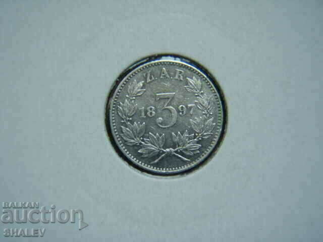 Auction 3 Pence 1897 South Africa (3 pence South Africa) - XF/AU Auction 3 Pence 1897 South Africa (3 pence South Africa) - XF/AU