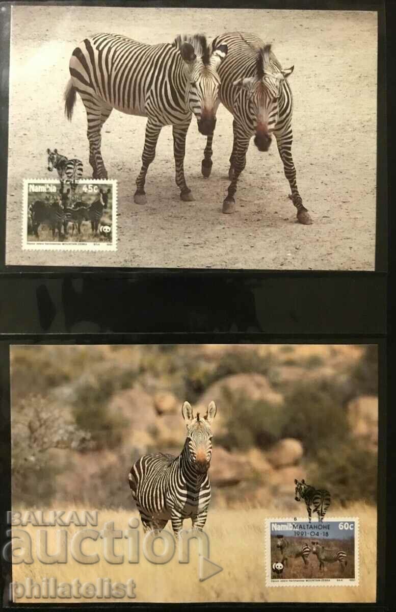 Namibia 1991 - 4 cards Maximum - WWF with price 4.00 BGN | € 2.05