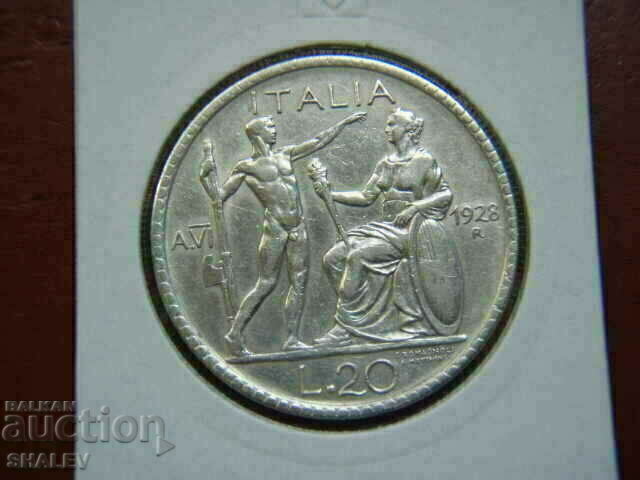 Delivery of 20 Lire 1928 VI Italy - XF/AU Delivery of 20 Lire 1928 VI Italy - XF/AU