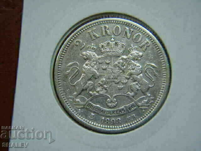 Auction 2 Kronor 1898 Sweden - XF/AU Auction 2 Kronor 1898 Sweden - XF/AU