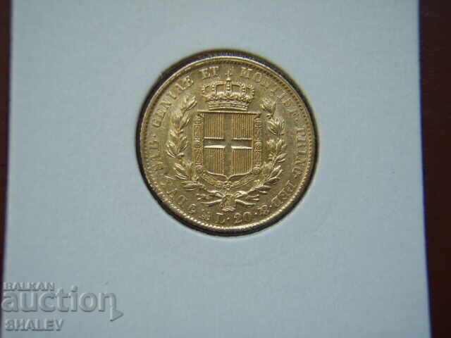 20 Lire 1842 P Sardinia / Italia (Sardiniya) - AU (aur) cu preț € 985.89 | 1928.24 BGN