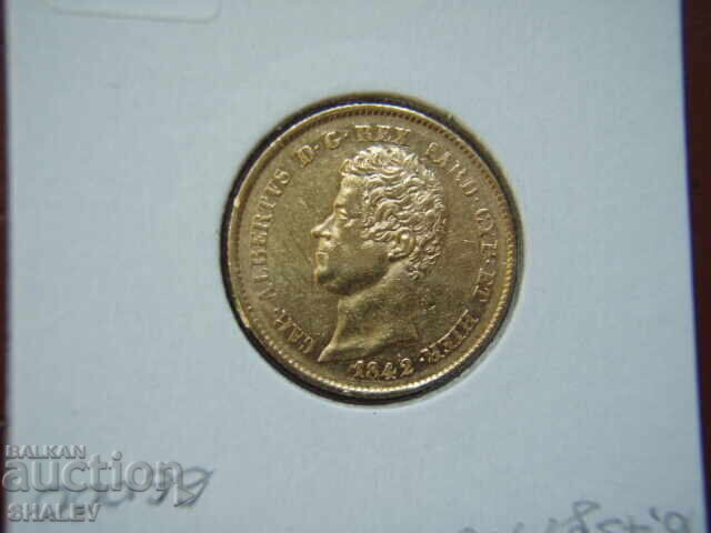 20 Lire 1842 P Sardinia / Italia (Sardiniya) - AU (aur) - 7