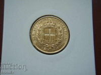 20 Lire 1847 P Sardinia / Italy (Сардиния) - AU (злато)