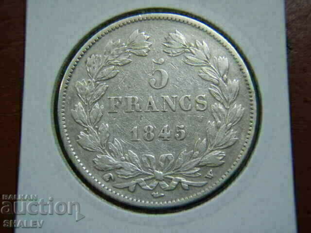 5 Francs 1845 W France - VF/XF with price 99.89 BGN | € 51.07 5 Francs 1845 W France - VF/XF with price 99.89 BGN | € 51.07