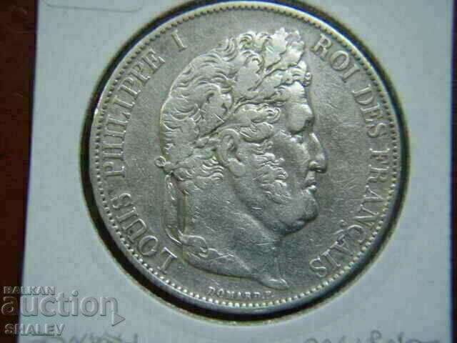 5 Francs 1845 W France - VF/XF - 7 5 Francs 1845 W France - VF/XF - 7