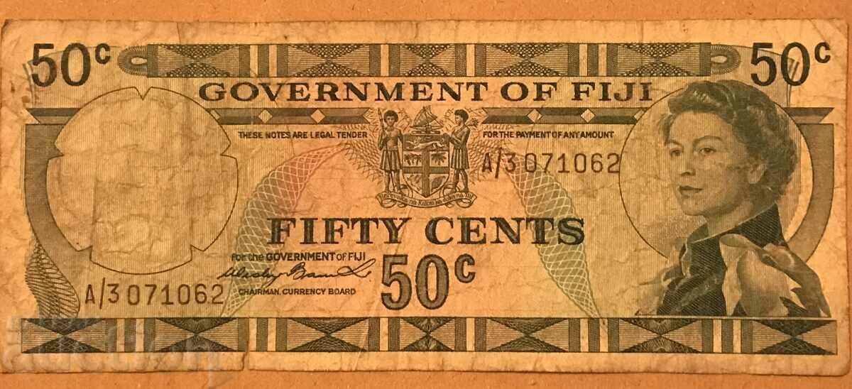 Fiji 50 cents 1969 Queen Elizabeth