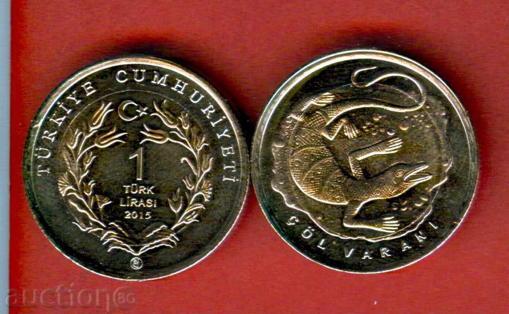 TURKEY 1 Lira - MONITOR LIZARD - issue 2015 NEW UNC BIMETALLIC TURKEY 1 Lira - MONITOR LIZARD - issue 2015 NEW UNC BIMETALLIC