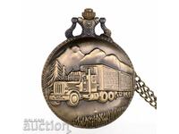 New Pocket Watch with Truck Large Truck Circulation Highway