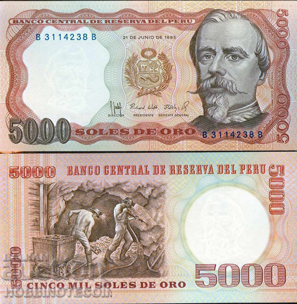 PERU PERU 5000 - numărul - numărul 1985 NOU UNC