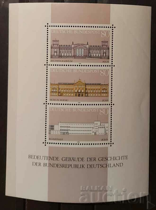 Germany 1986 Buildings Block Note MNH