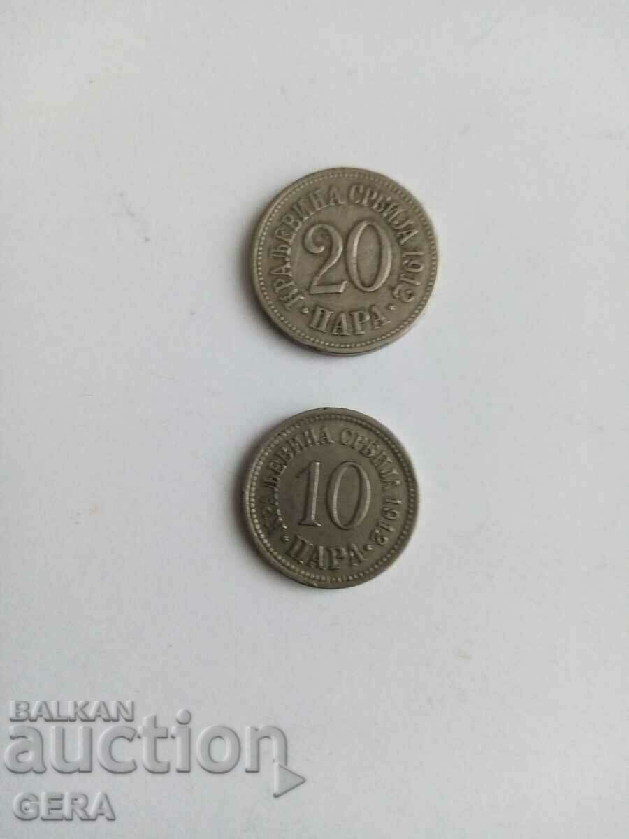 COINS 10 AND 20 PARIS 1912 YEAR