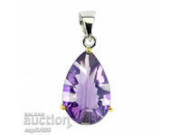 HIGH GRADE LARGE AMETHYST HANDCRAFTED SILVER MEDALLION