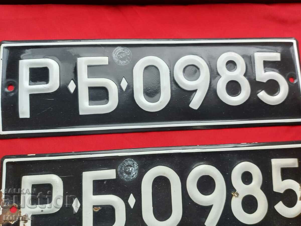 ENAMEL NUMBERS - PAIR - 5 ENAMEL NUMBERS - PAIR - 5