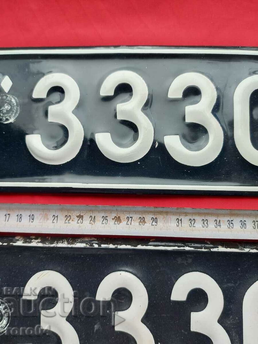 ENAMEL NUMBERS - PAIR - 5 ENAMEL NUMBERS - PAIR - 5