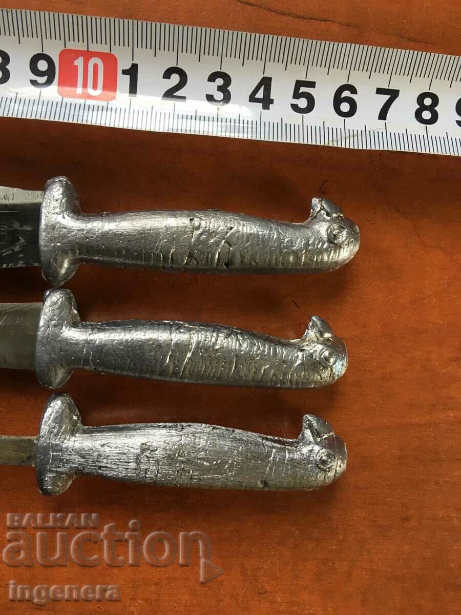 KNIFE BLADE WITH LEAD HANDLE - 6 KNIFE BLADE WITH LEAD HANDLE - 6