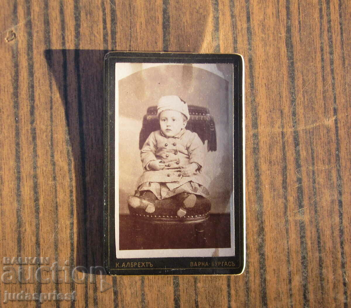 Kingdom of Bulgaria vintage photo baby cardboard Varna Burgas with price 10.00 BGN | € 5.11 Kingdom of Bulgaria vintage photo baby cardboard Varna Burgas with price 10.00 BGN | € 5.11